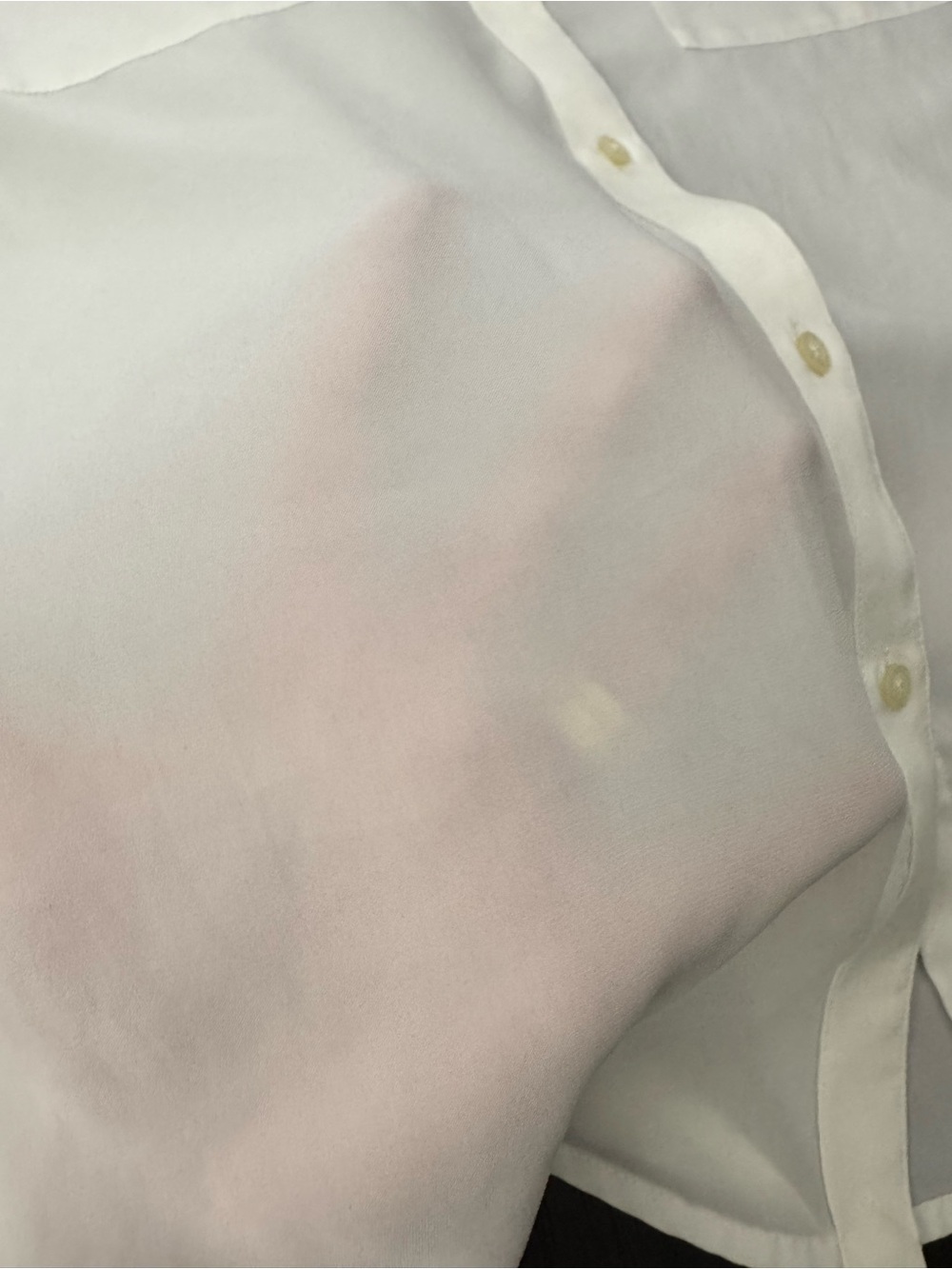 Lauren Ralph Lauren off White Slim Fit Button Down Sheer quiet luxuryChic Size M - Picture 8 of 8